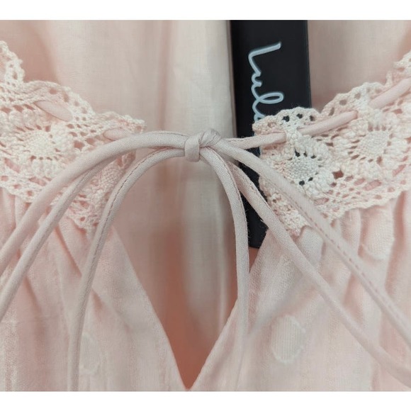Lulu's Light Pink Boho Babydoll Dress Size S * Perfect for Summer DaysWD23 - Picture 10 of 11